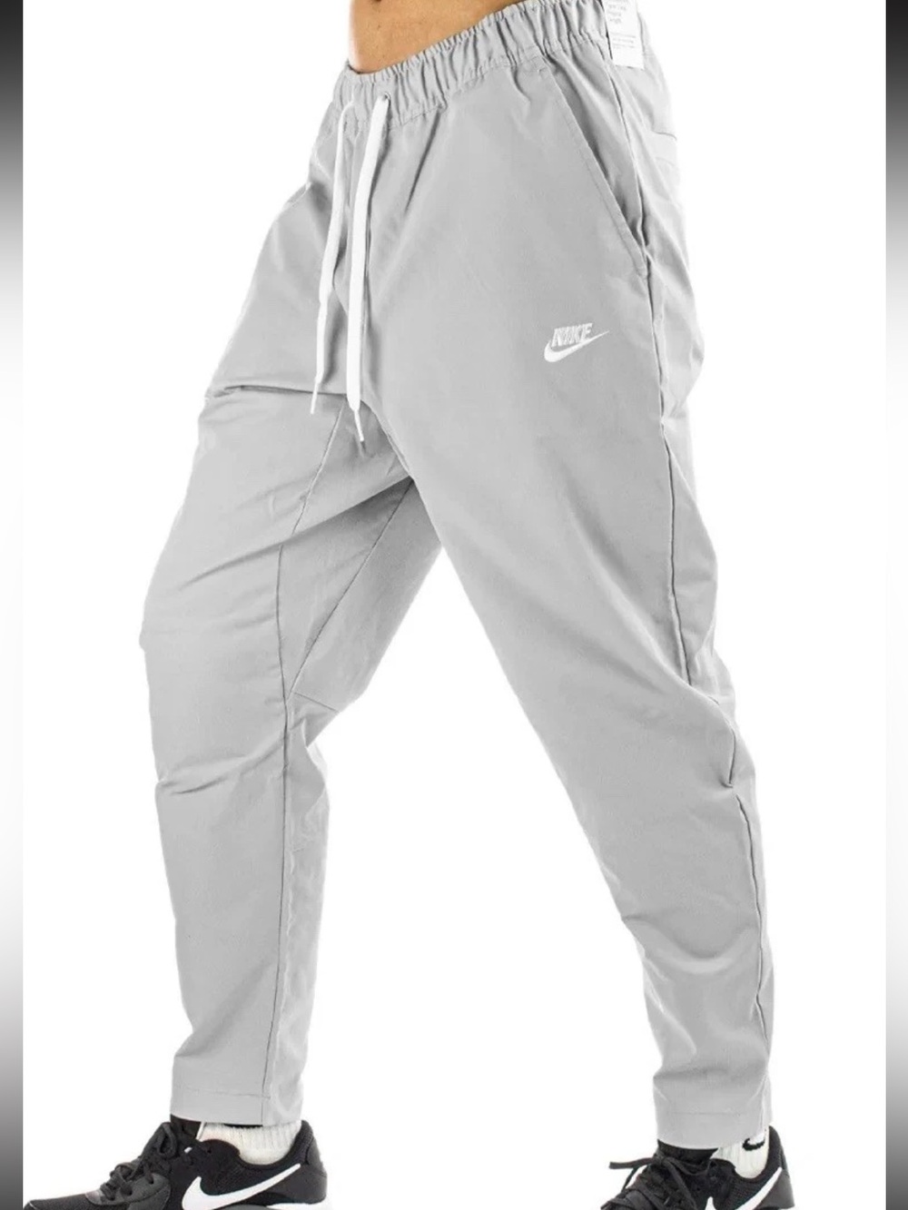 Nike Light Gray Men's Drawstring Track Pants